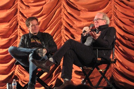 Michael Shannon and Tracy Letts discuss William Friedkin's movie Bug at Chicago's Music Box Theatre, January 2020 Moresby Press photo